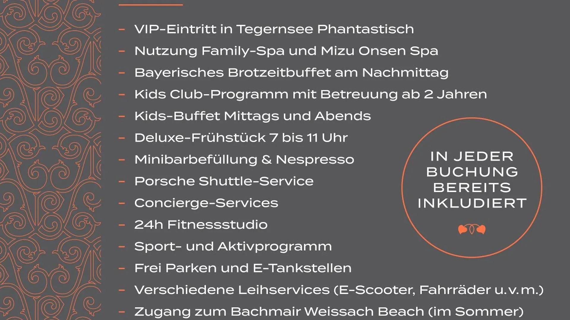 Hotel Spa & Resort Bachmair Weissach, Luxury Family Resort Rotta